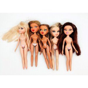 Bratz Dolls MGA Nude As Is Mixed Lot of 5 Vintage Dolls